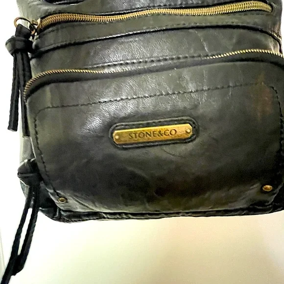 Stone Bags Stone Co Solid Black Smokey Irene Style Hobo